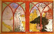 Carl Larsson lustvandrande par i ett historiskt landskap-karin och jag-nutidsmanniskor Spain oil painting artist